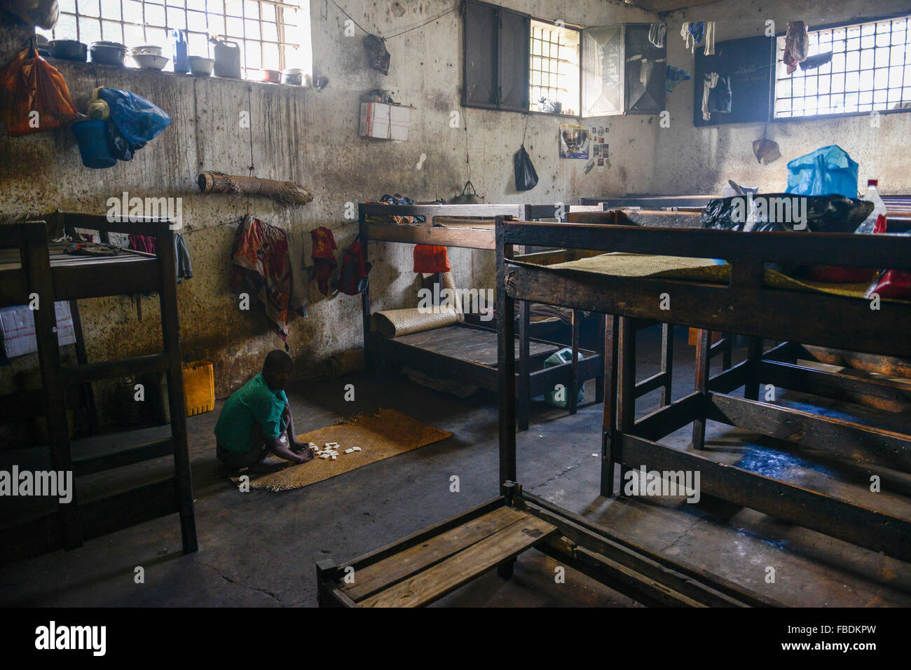 MADAGASCAR, Mananjary, prisión, muchos detenidos esperar largo tiempo para su juicio Foto de stock