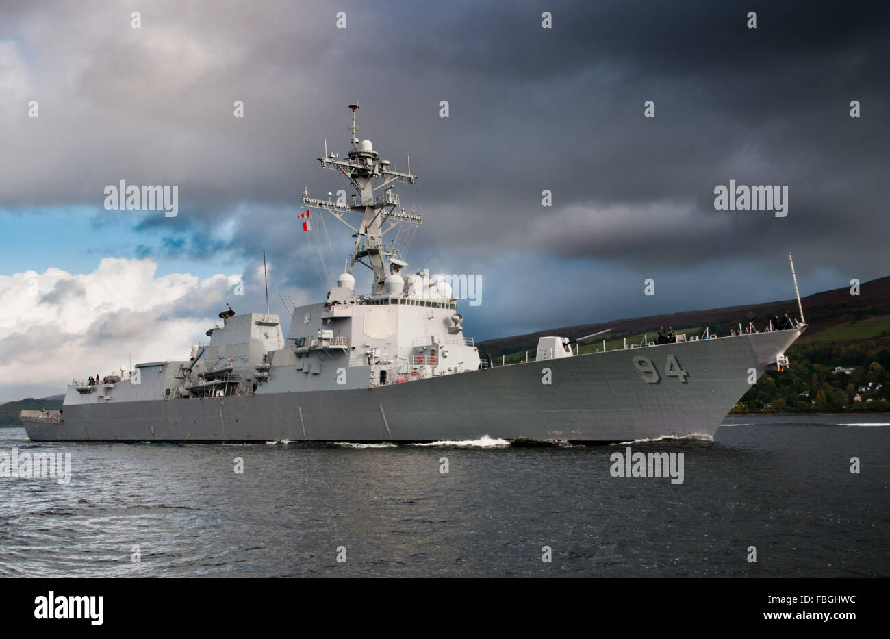 USS Nitze, clase Arleigh Burke, destructor. Foto de stock