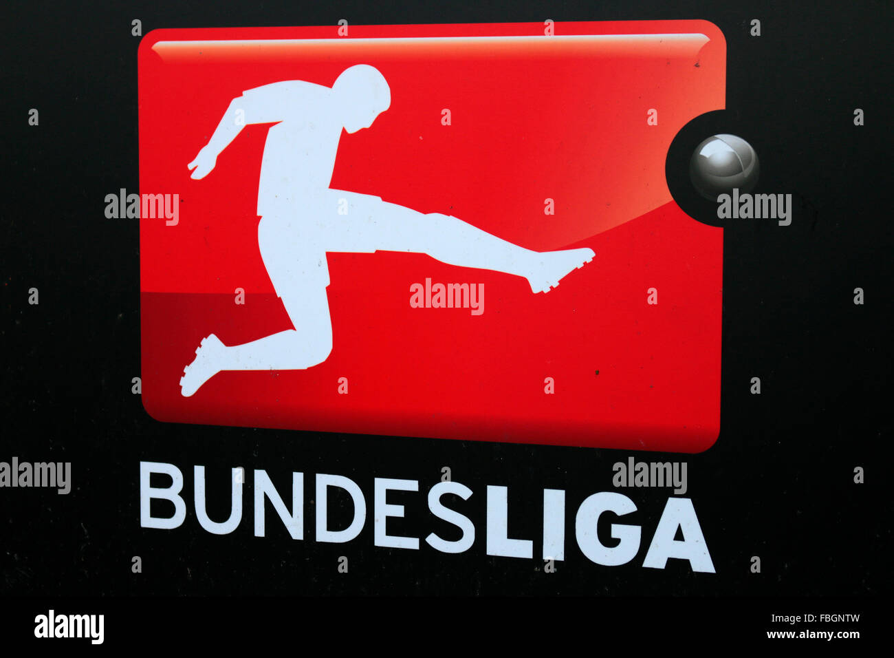 Logo das der Marke la "Bundesliga", Berlín. Foto de stock