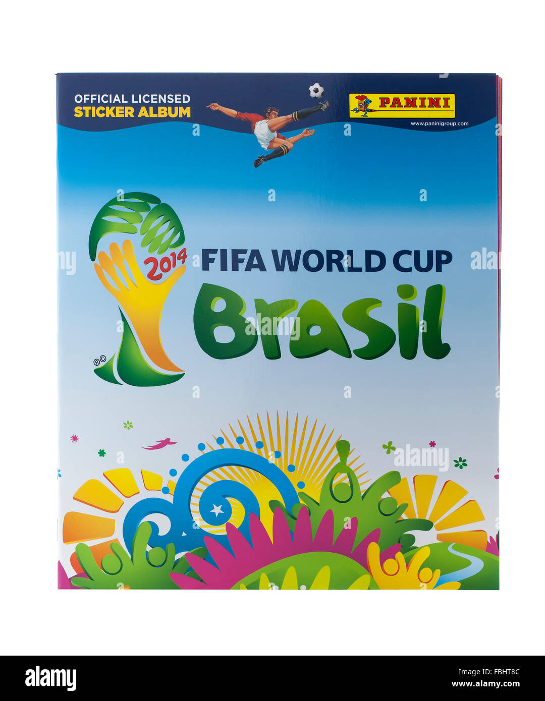 Panini de la Copa Mundial de la FIFA 2014 con licencia oficial álbum de  pegatinas sobre un fondo blanco Fotografía de stock - Alamy