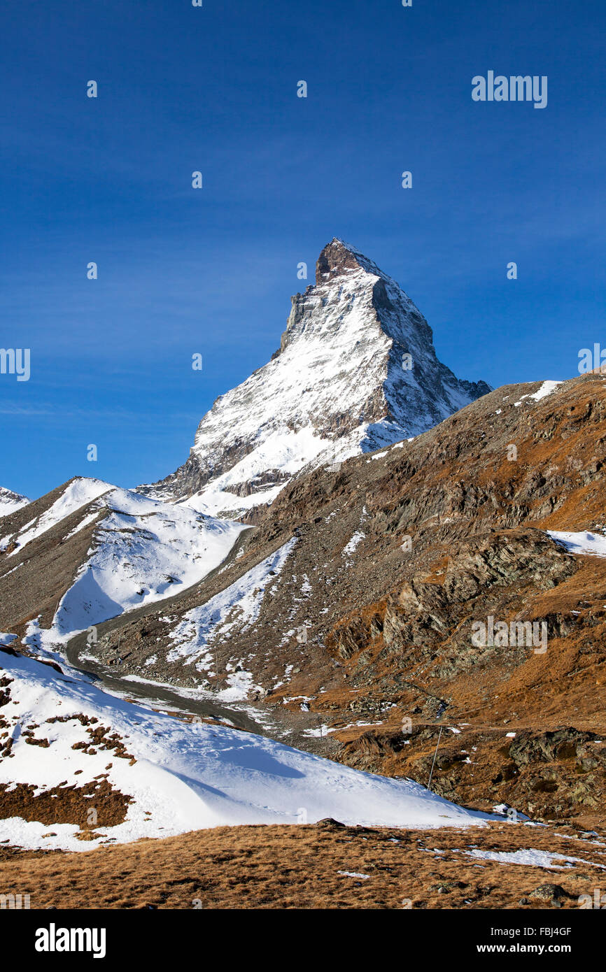 El Matterhorn, Valais, Suiza Foto de stock