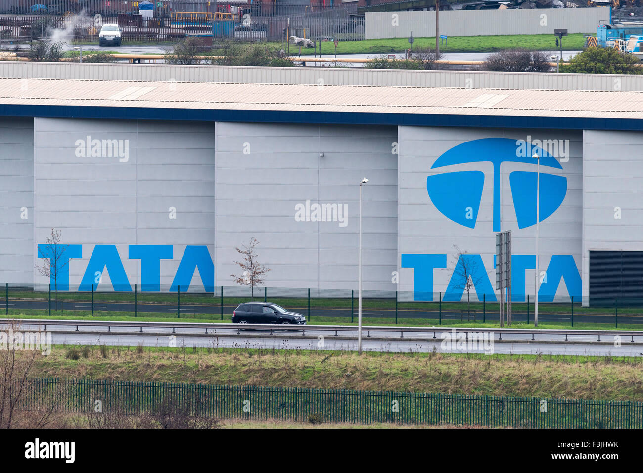 Tata Acero trabaja en Port Talbot, Gales del Sur. Foto de stock