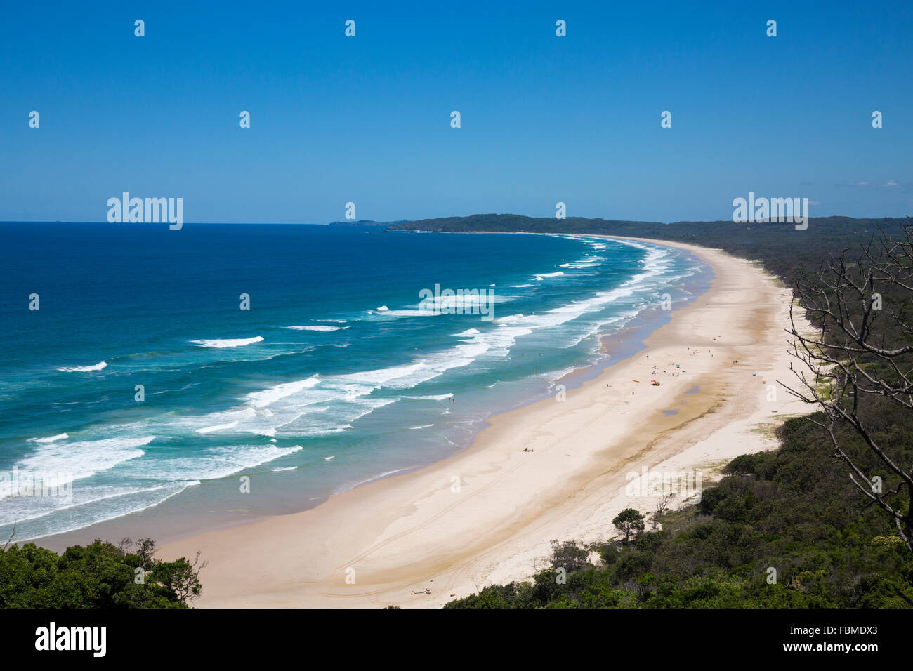 Playa de sebo en Byron Bay, en la costa norte de Nueva Gales del Sur, Australia Foto de stock