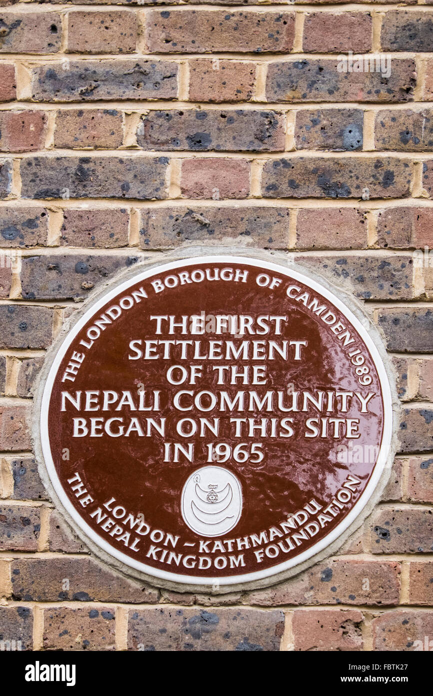 Primera casa comunidad nepalés, Londres, Inglaterra, Reino Unido. Foto de stock