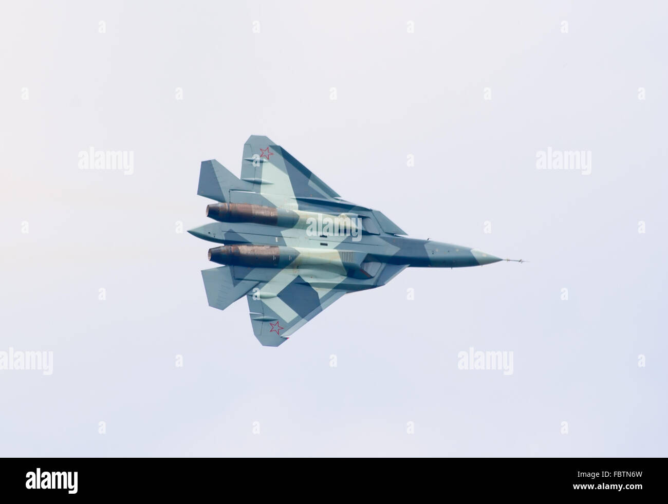 PAK FA T-50 prototipo jet Foto de stock