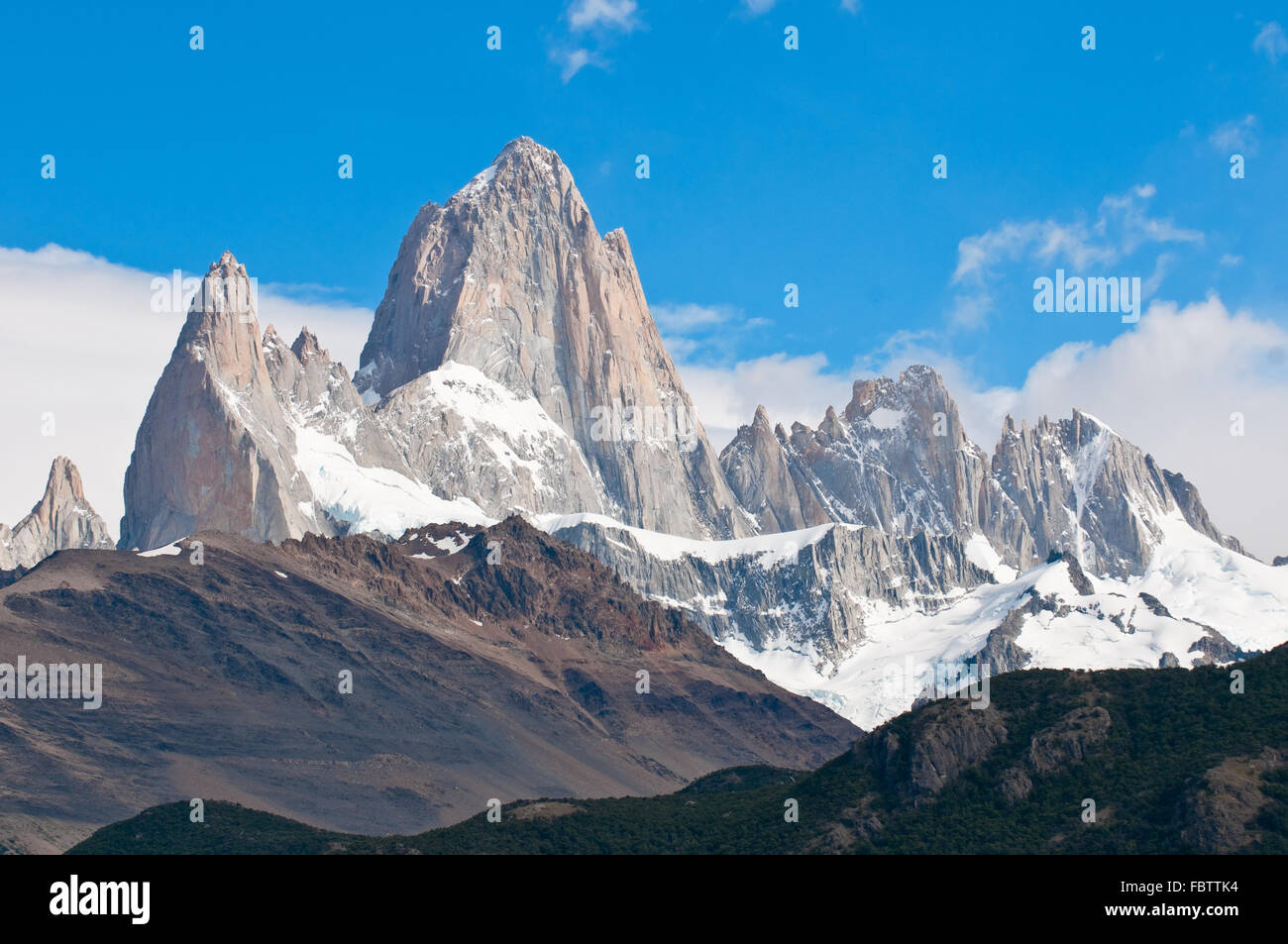 Fitz Roy y La Laguna de los Tres, Patagonia, Argentina Foto de stock
