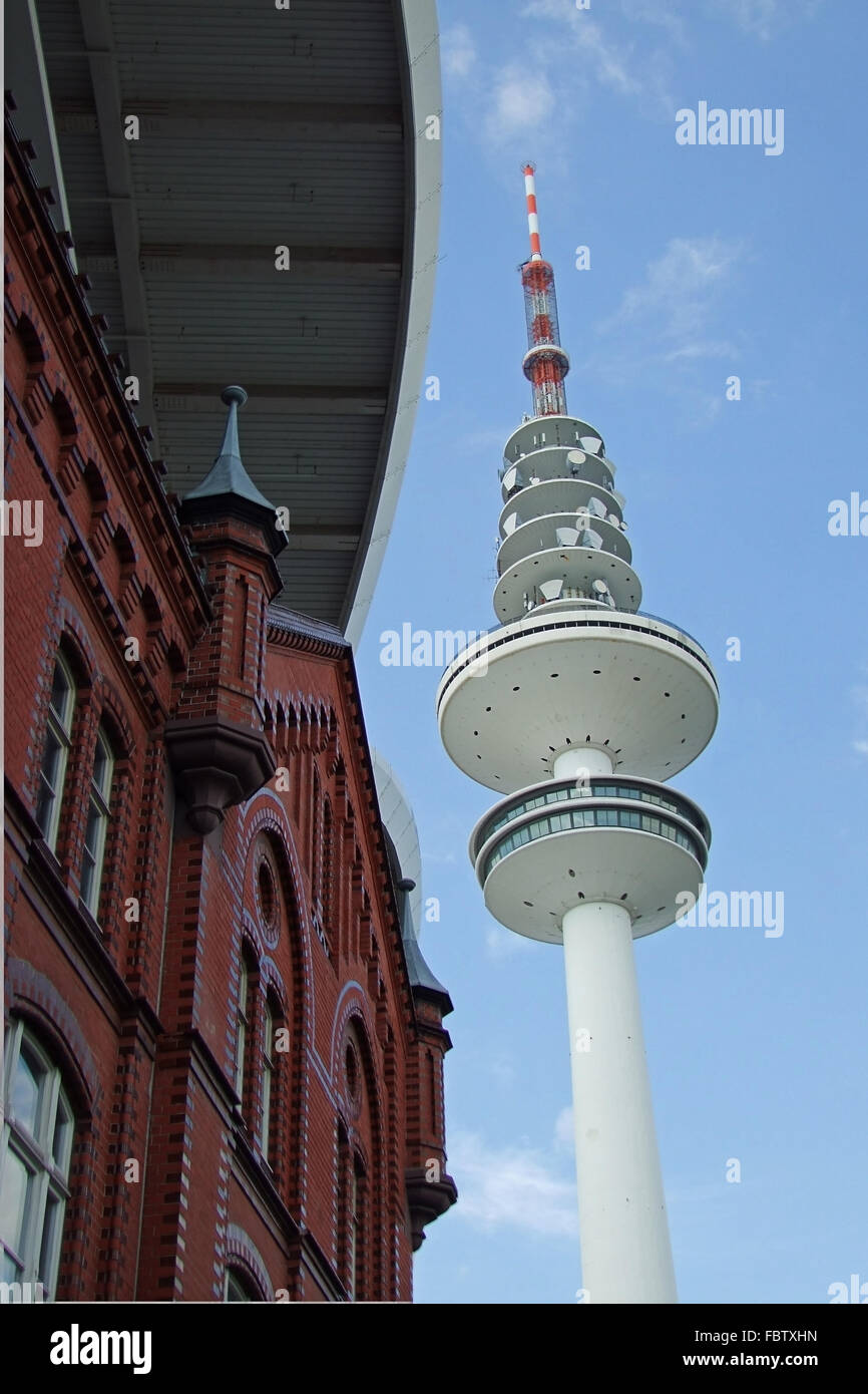 La torre de televisión de Hamburgo Foto de stock