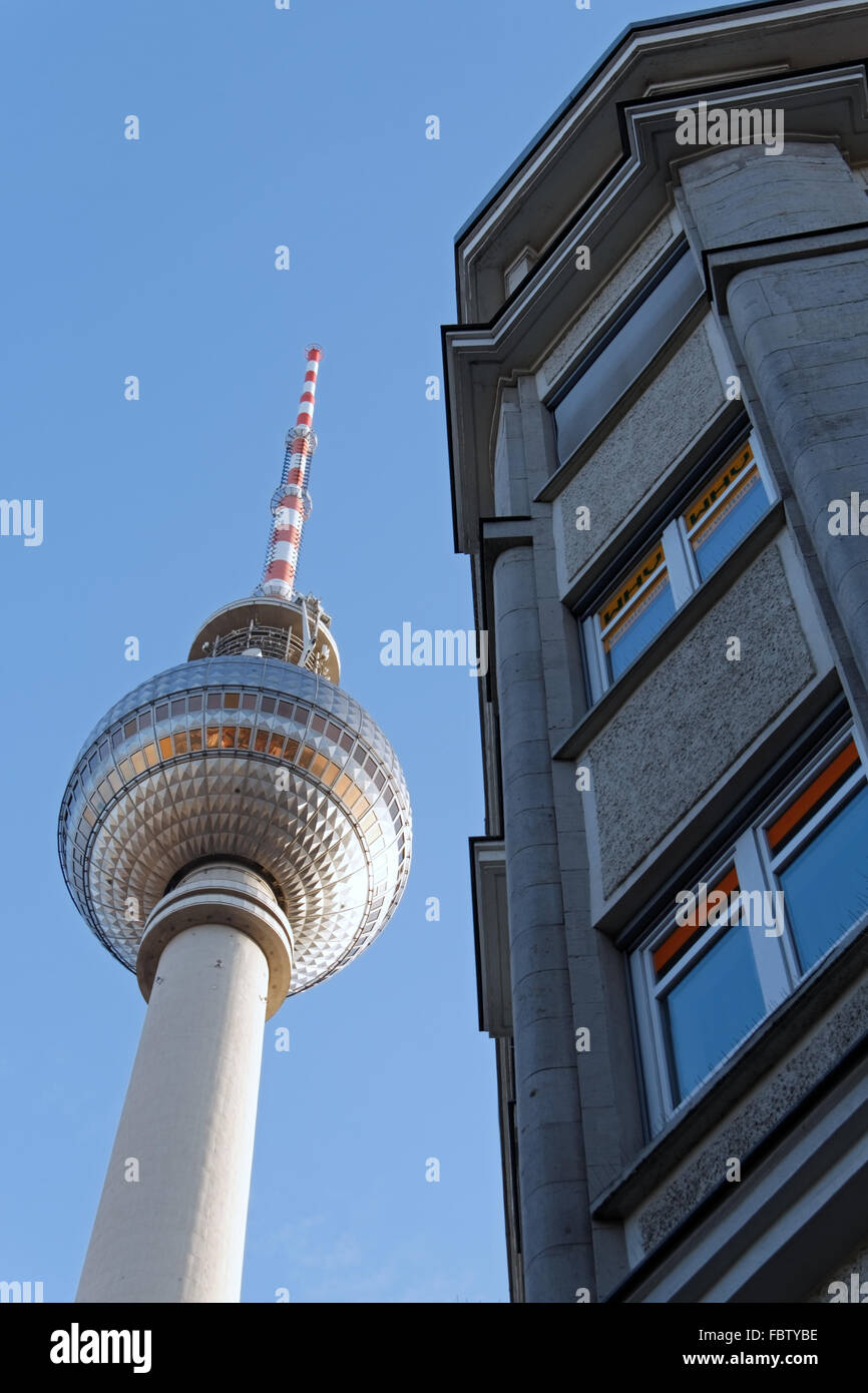La torre de televisión de Berlín Foto de stock