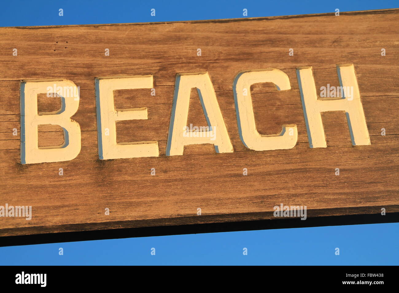 Signo de playa Foto de stock
