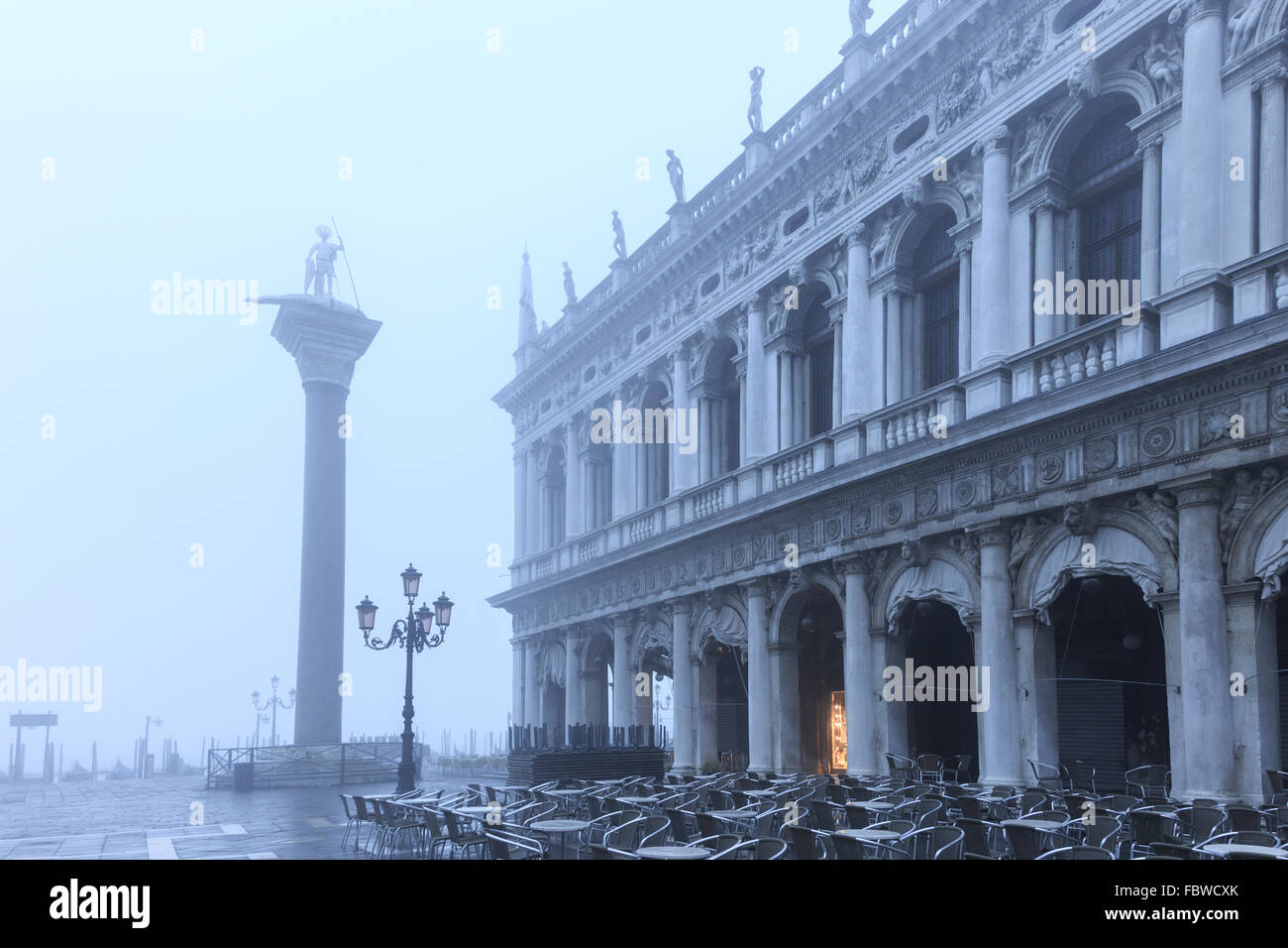 La Piazzetta, Biblioteca Nacional de San Marcos, en Venecia, Italia Foto de stock