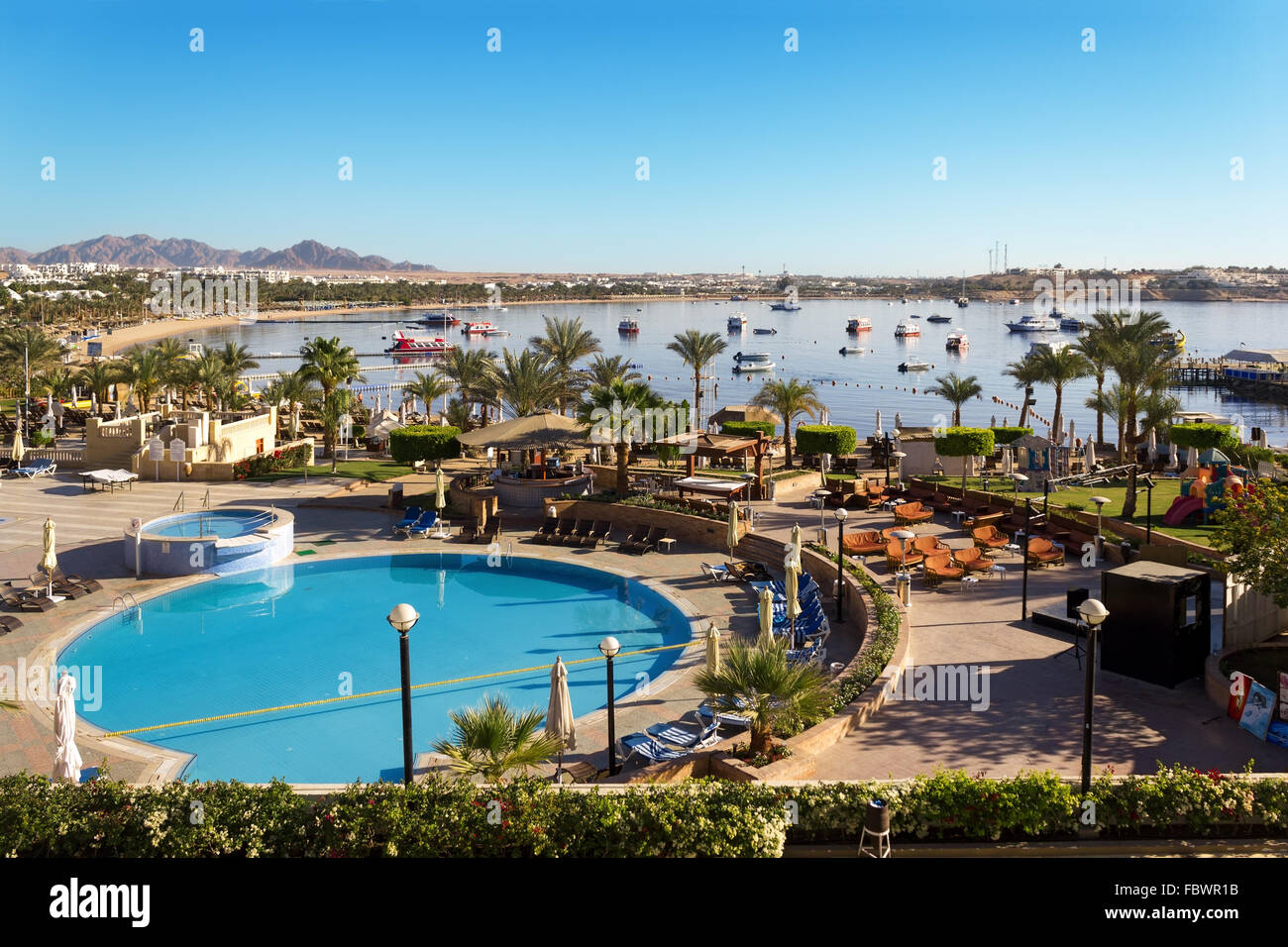 Naama Bay en Sharm El Sheikh, Egipto Foto de stock