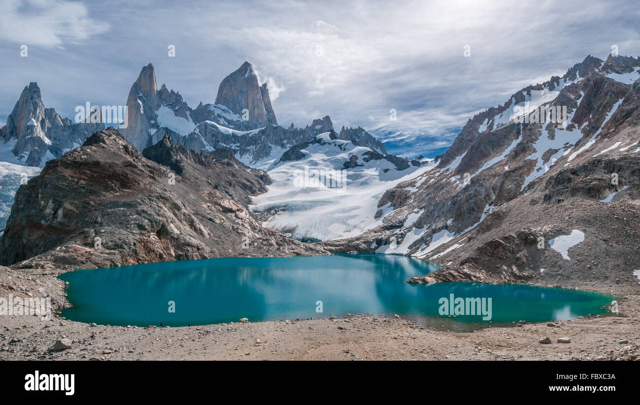 Fitz Roy y La Laguna de los Tres, Patagonia, Argentina Foto de stock