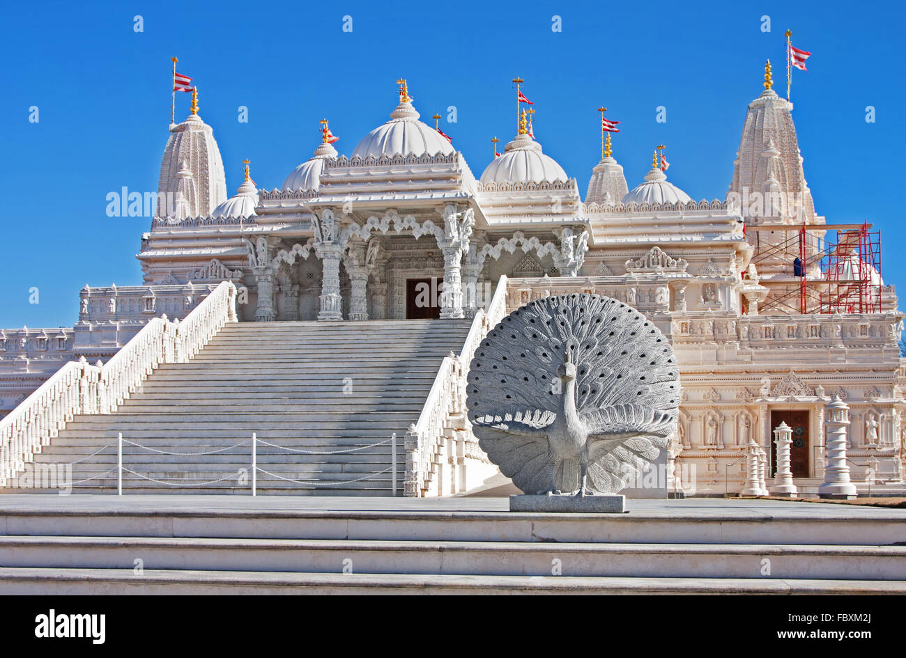 Mandir templo hindú hecho del mármol Foto de stock