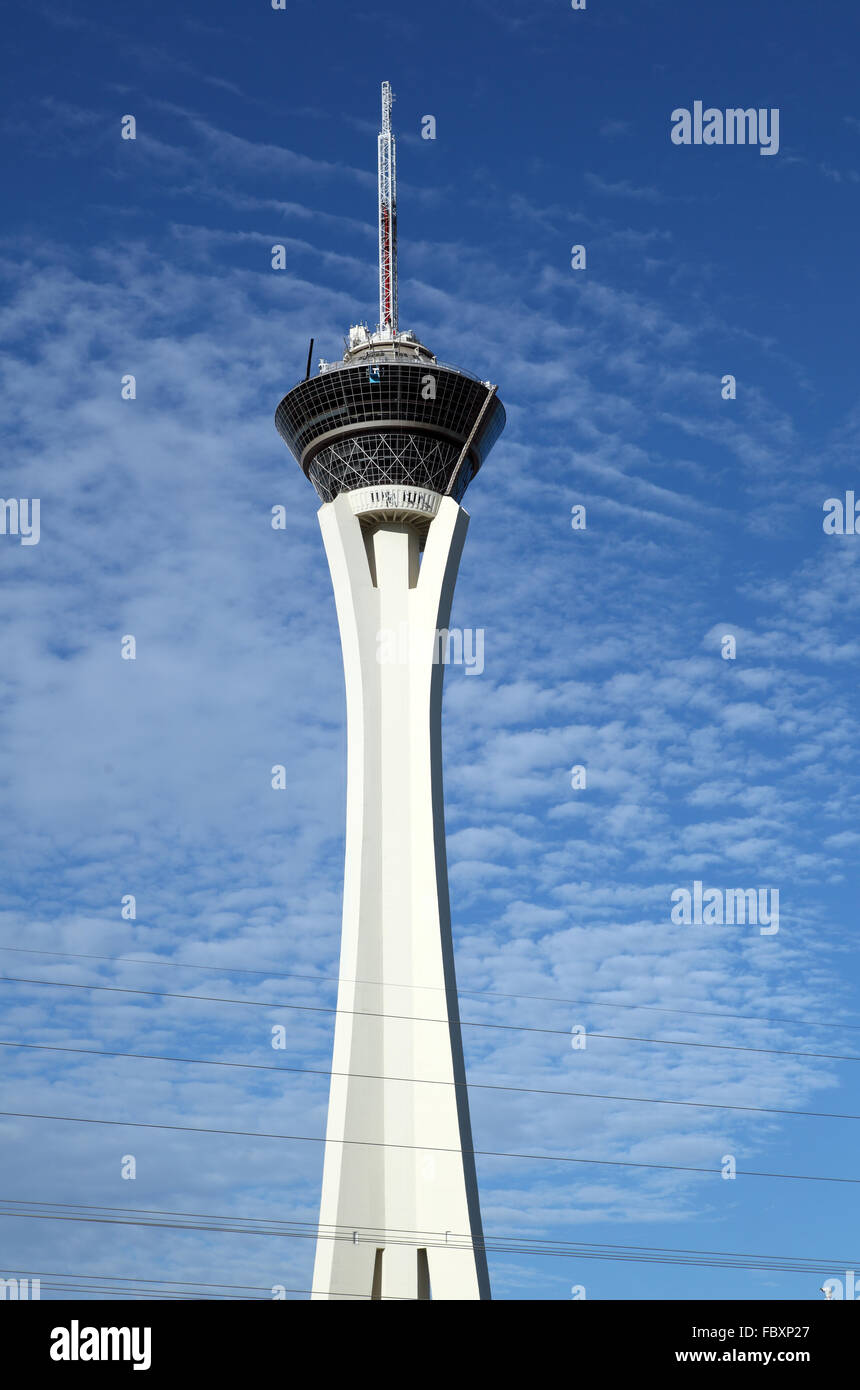La torre Stratosphere Las Vegas Foto de stock