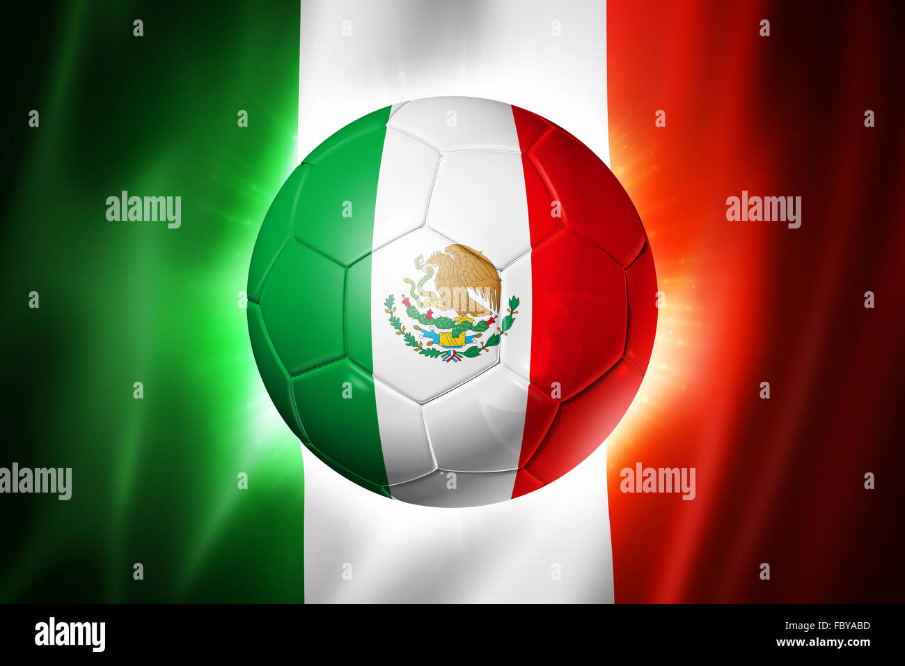 Pelota de fútbol con la bandera de México Fotografía de stock - Alamy
