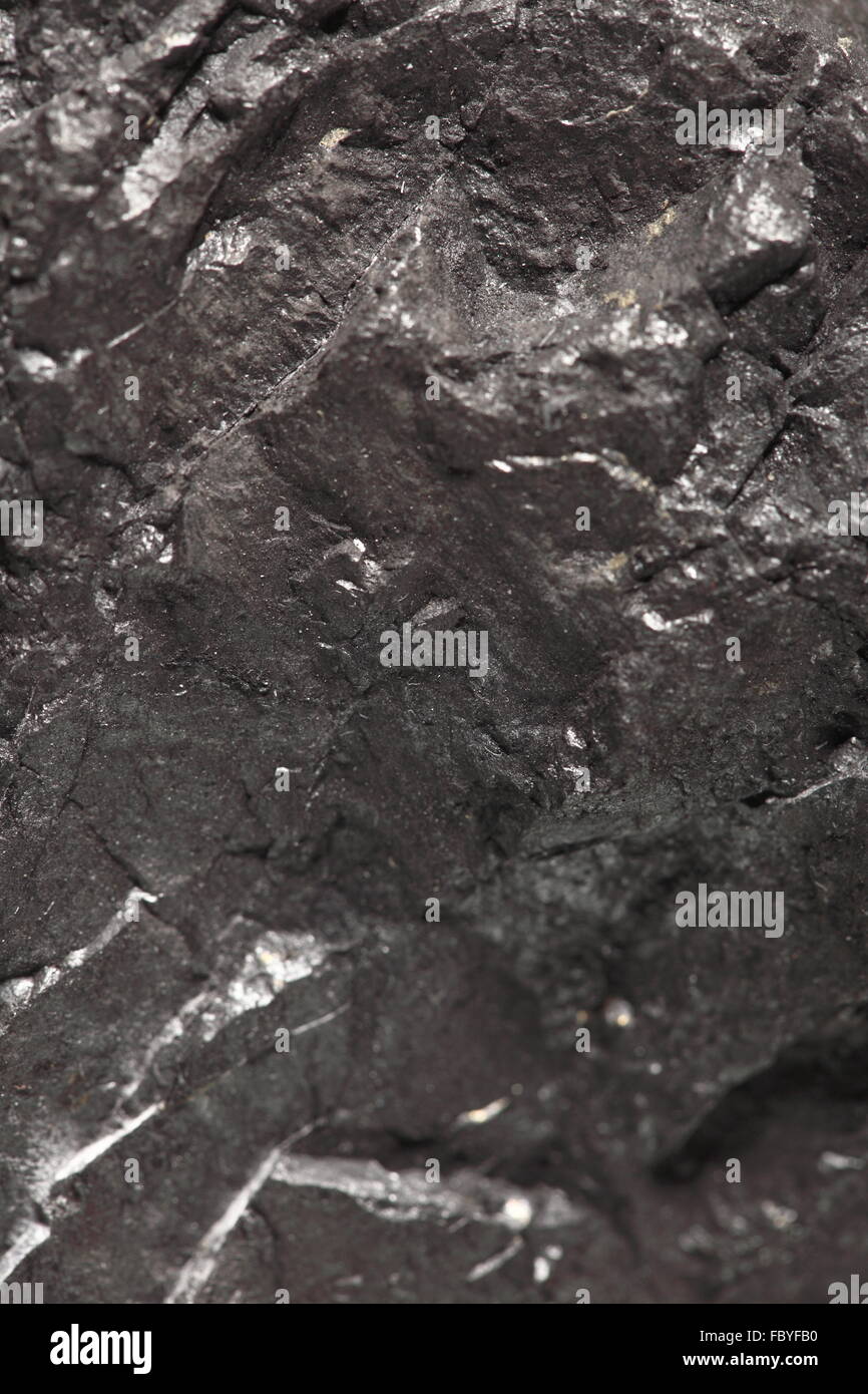 Negro carbón bituminoso, carbono nugget antecedentes Foto de stock