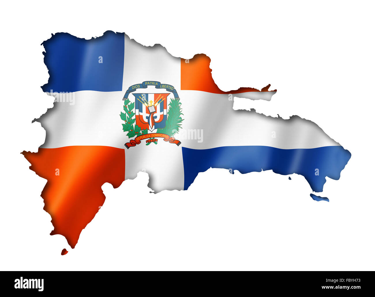 La bandera de República Dominicana mapa Fotografía de stock Alamy