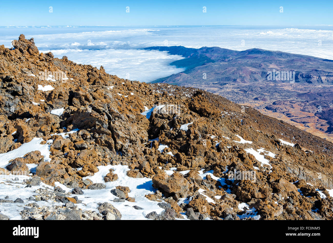 Sobre el Teide Foto de stock