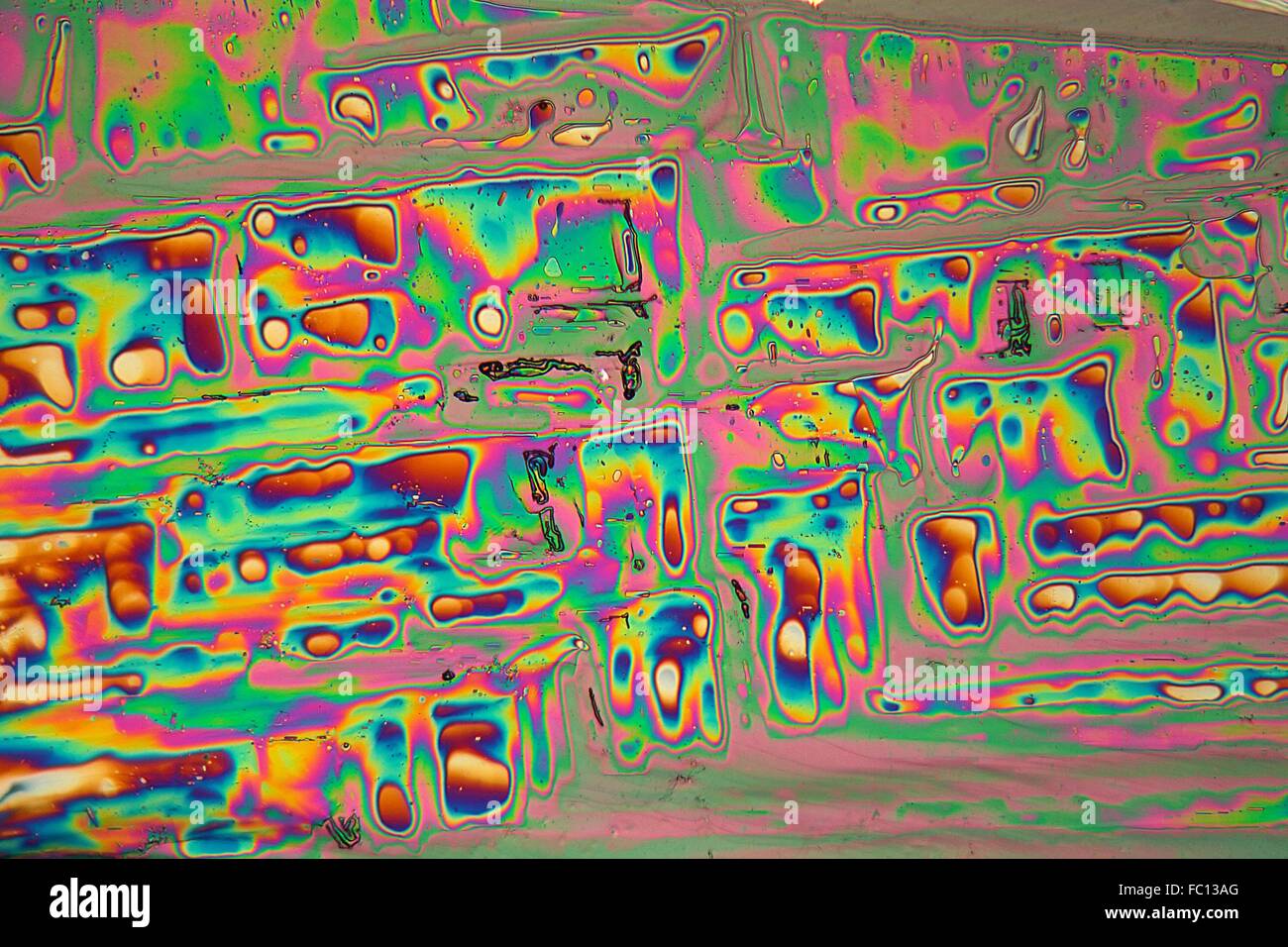 Nitrato de lantano bajo el microscopio Fotografía de stock Alamy