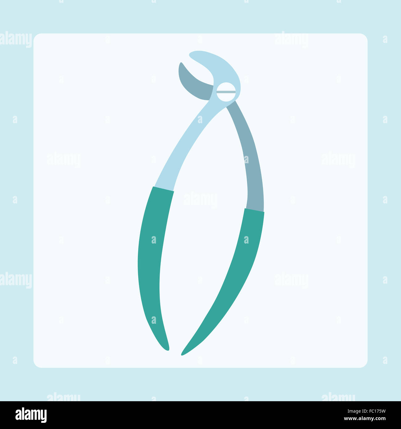 Medical fórceps para la extracción del diente dentista Fotografía de