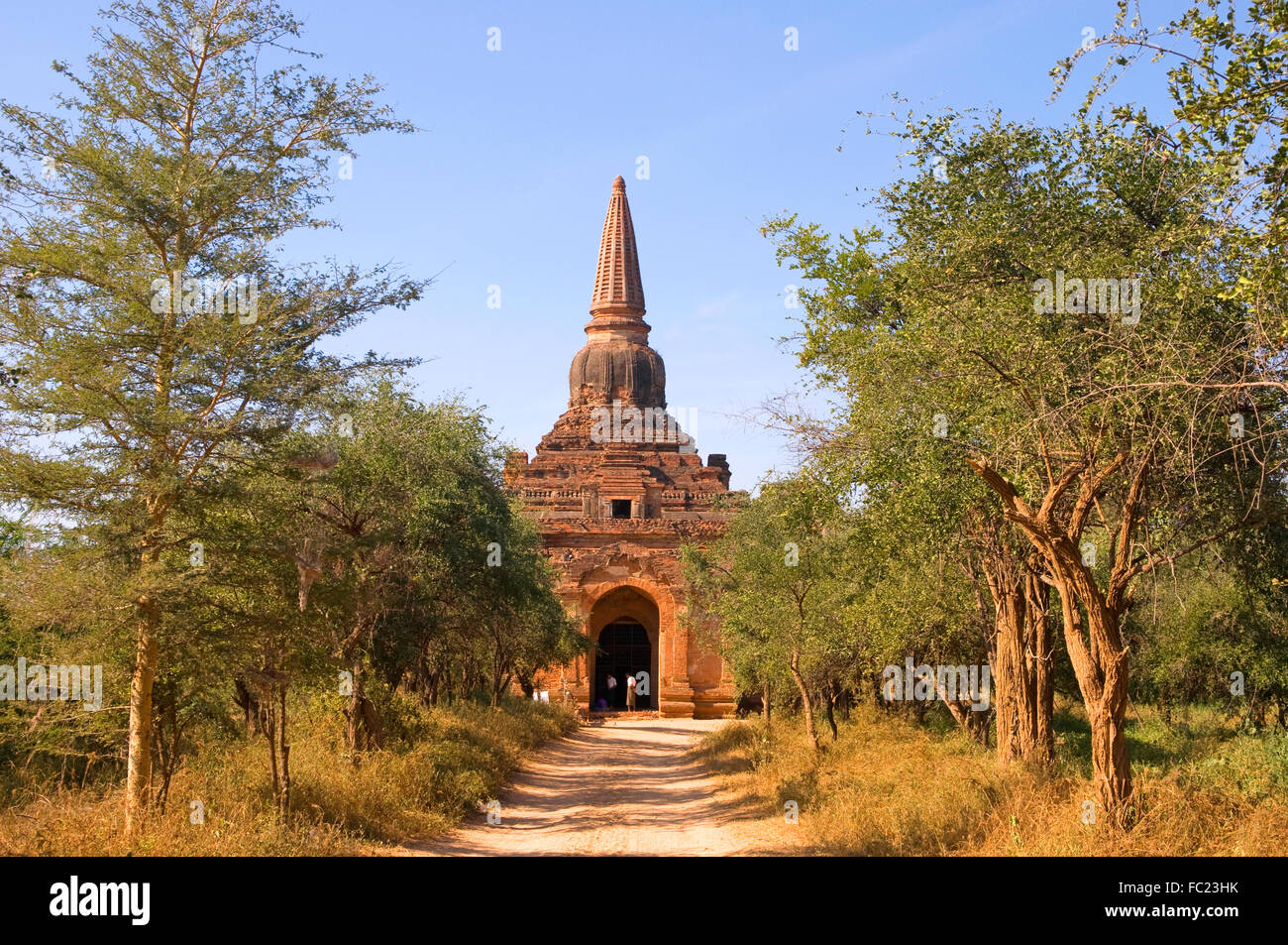 Uno de los muchos templos antiguos en Bagan, Myanmar Foto de stock