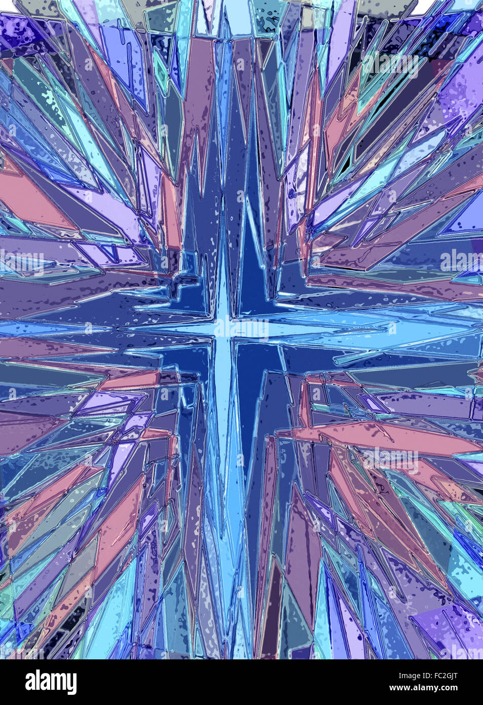 Cruz religiosas vidrieras ilustración Foto de stock
