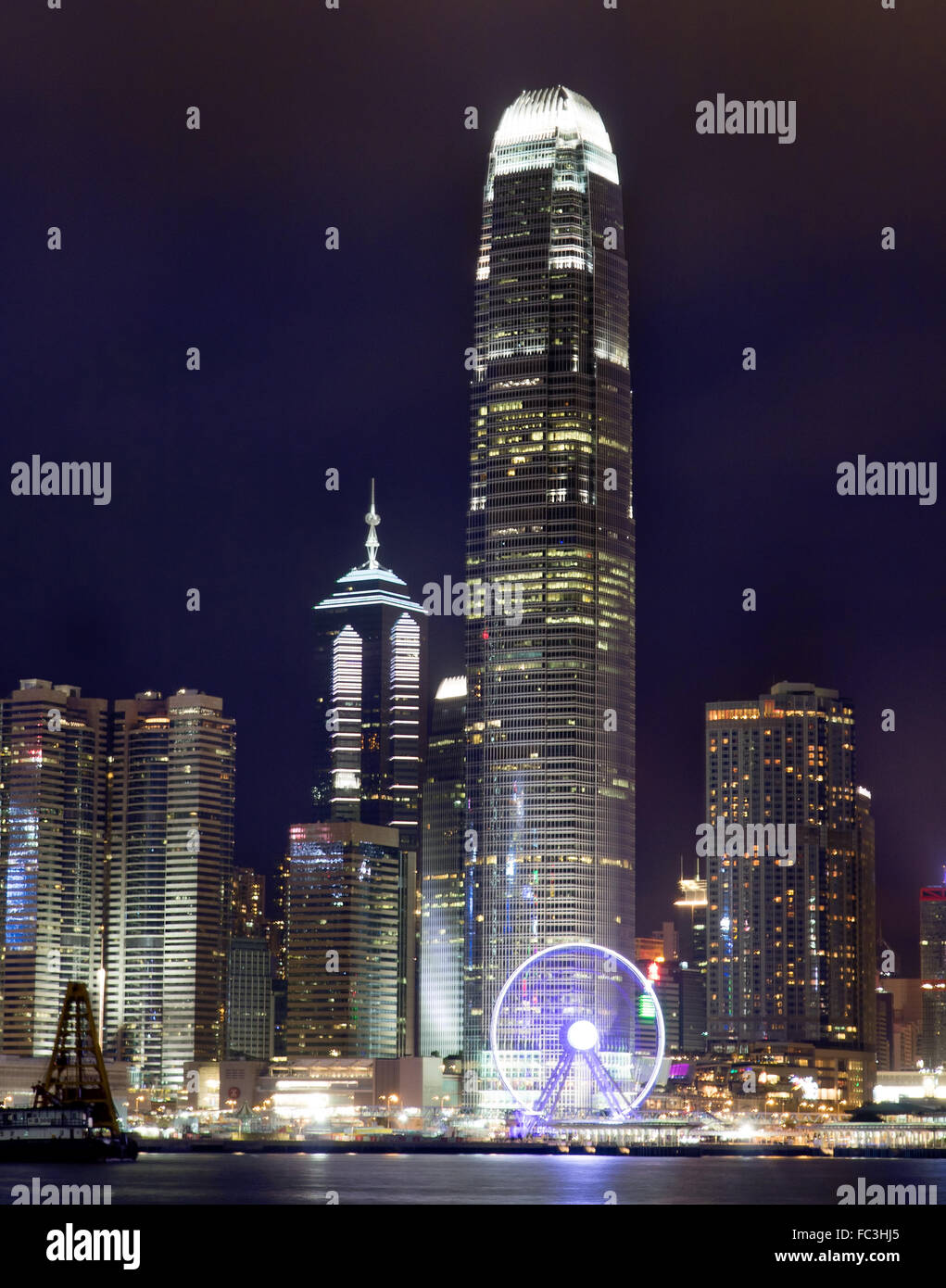 Hong Kong de noche Foto de stock