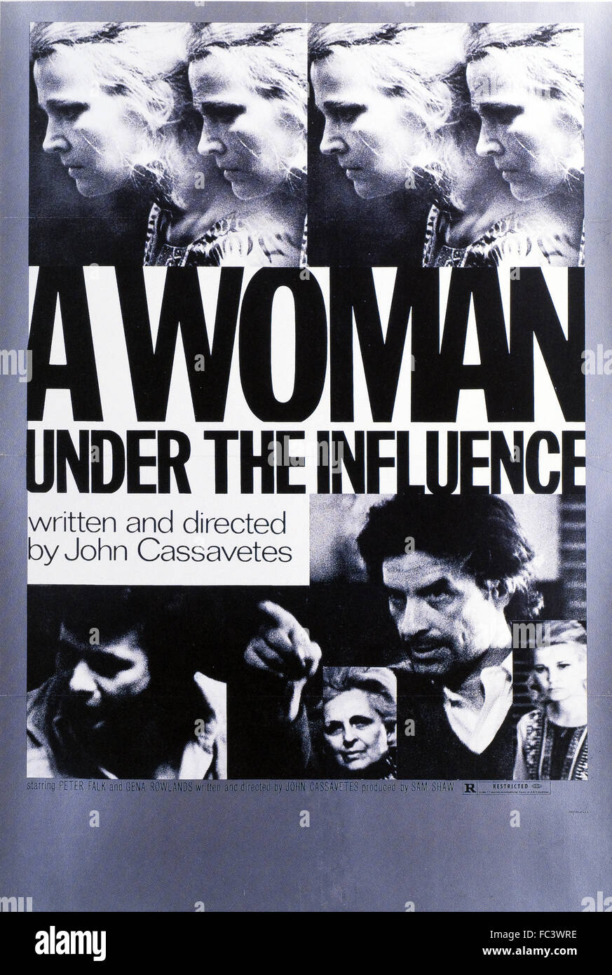 Una mujer bajo influencia - carteles de cine - 1974 Foto de stock