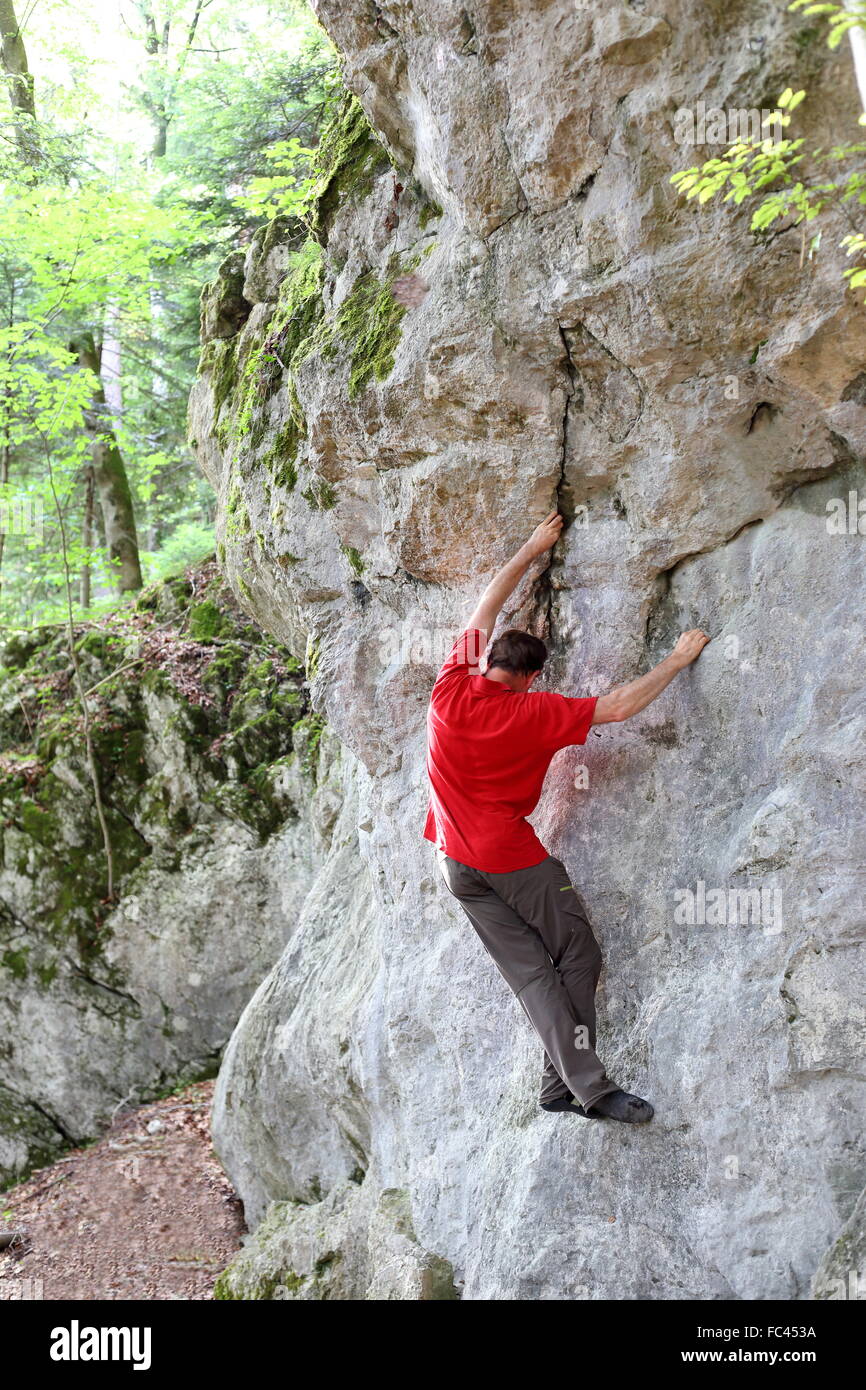 escalador de roca Foto de stock