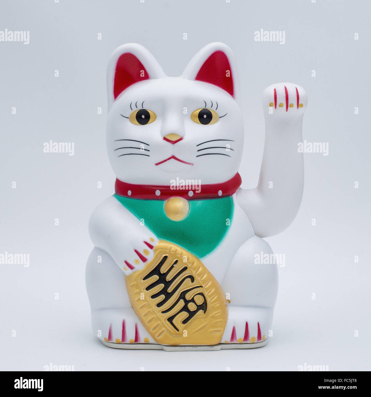 Gato de la fortuna de la suerte de 11 agitando Maneki Neko gato de la  suerte de porcelana japonesa H26CM