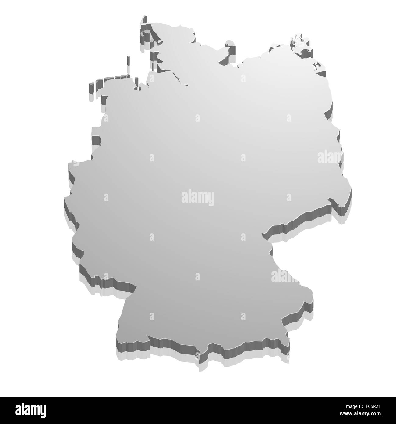 Mapa en blanco de Alemania Foto de stock