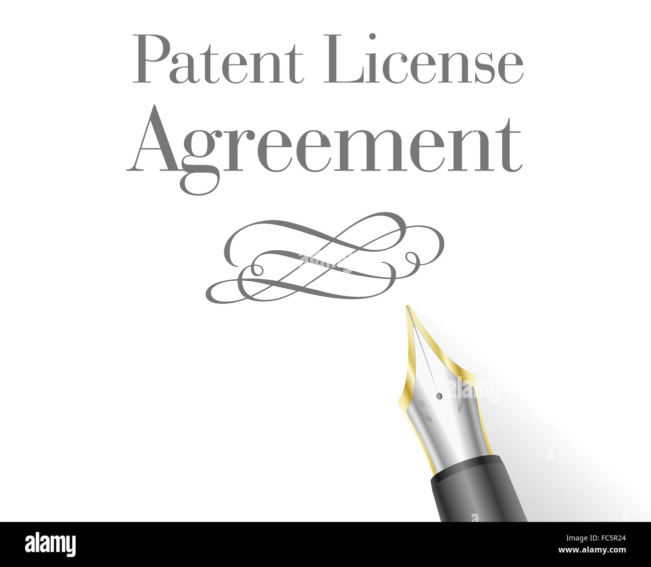 Licencia de patente Foto de stock