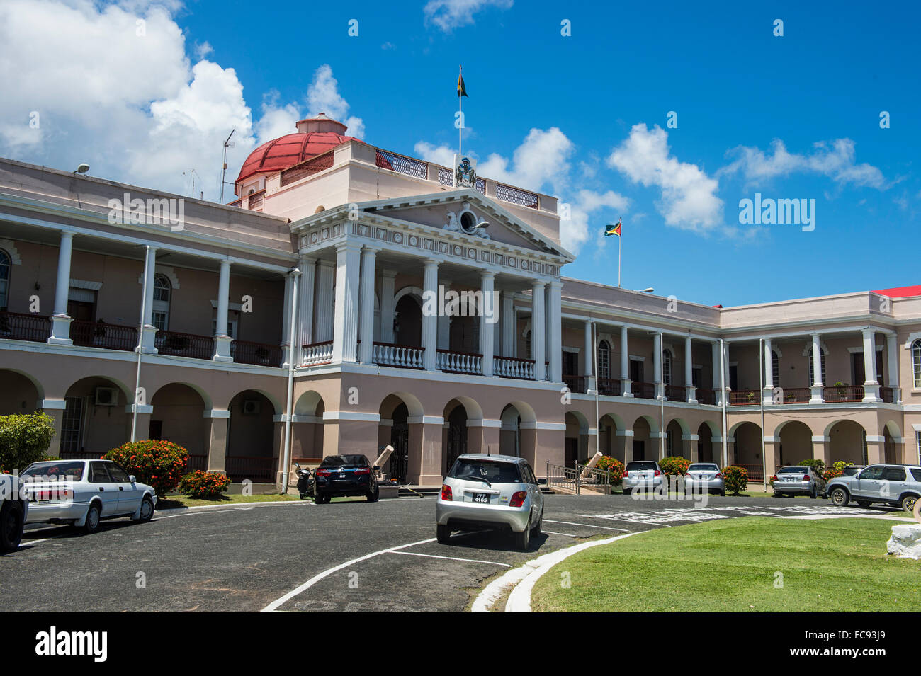 El Parlamento de Guyana, Georgetown, Guyana, Sudamérica Foto de stock