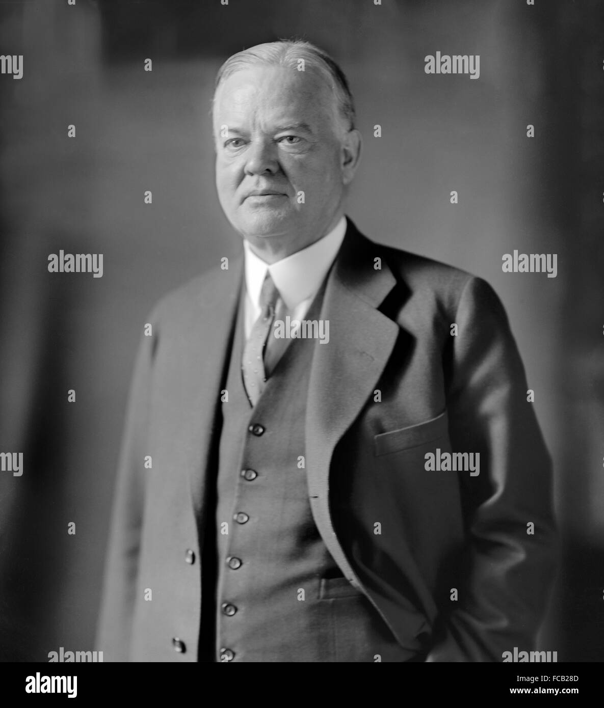 Herbert Hoover, el 31º Presidente de los EE.UU. Foto de stock