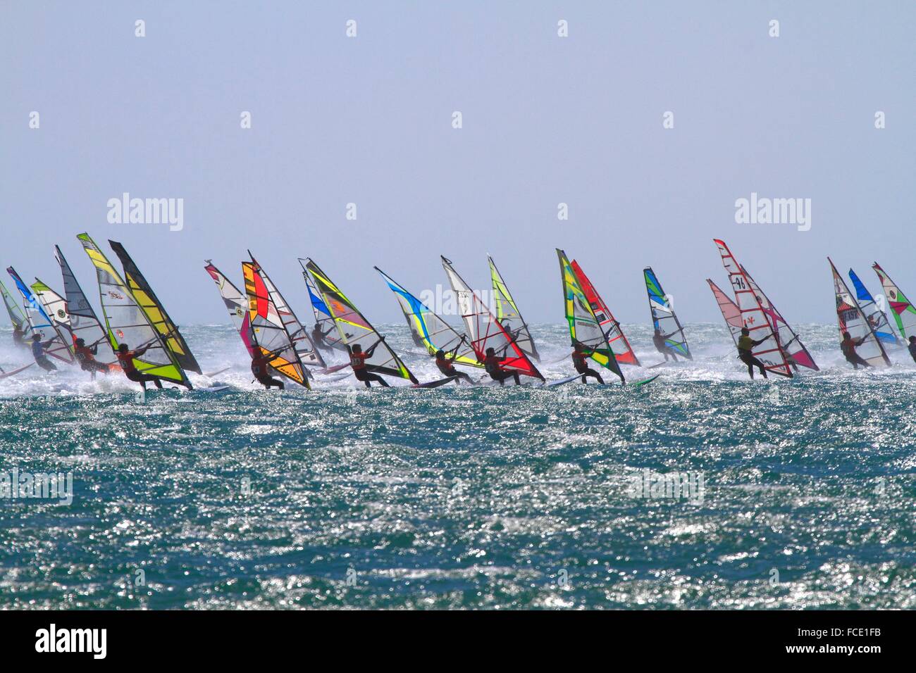 Francia Gruissan, Defi Wind, windsurf race Foto de stock