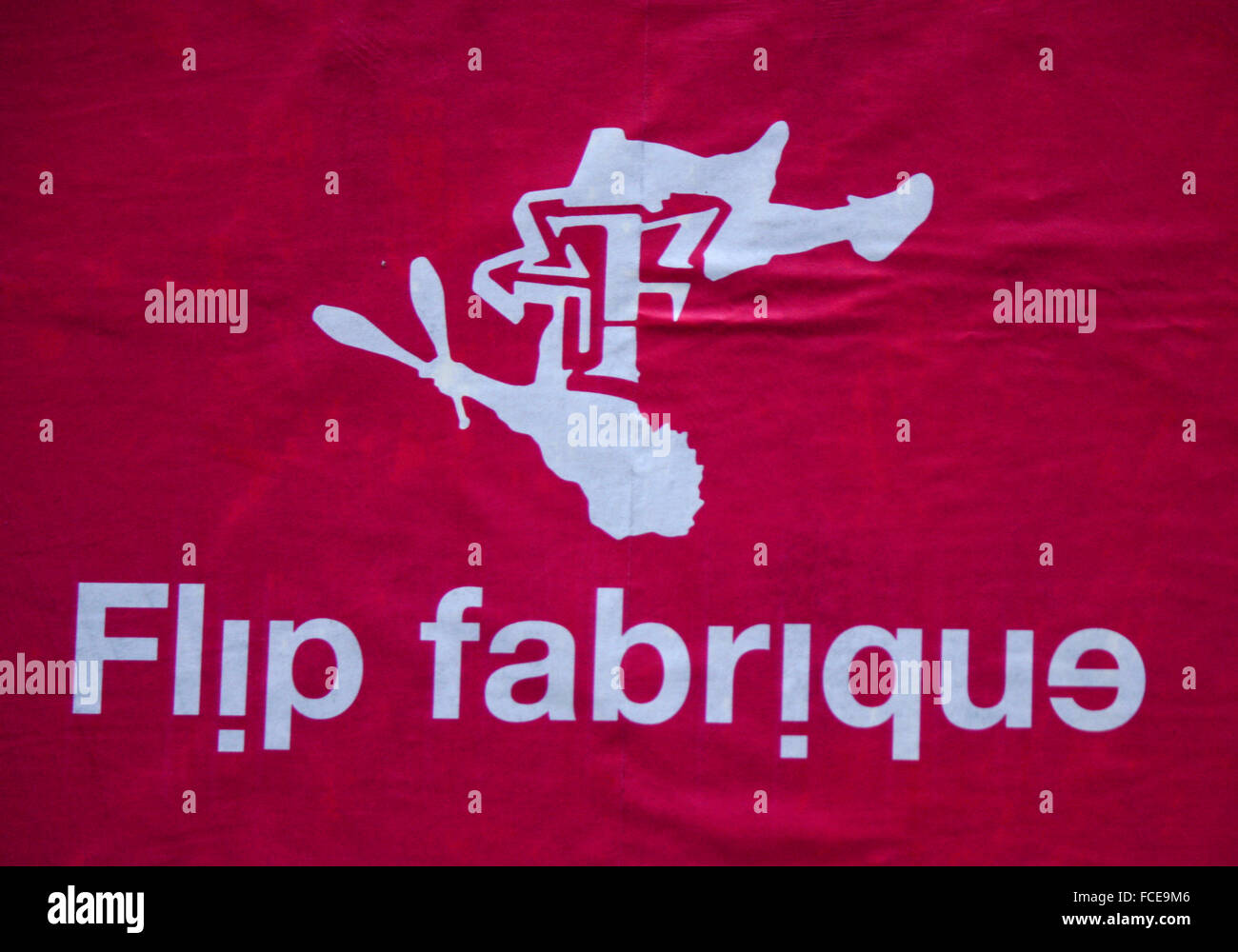 Markenname: 'Flip Fabrique', de Berlín. Foto de stock