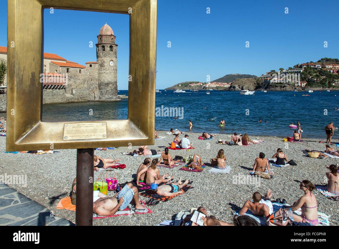 Ciudad de Collioure, PIRINEOS ORIENTALES, Francia Foto de stock