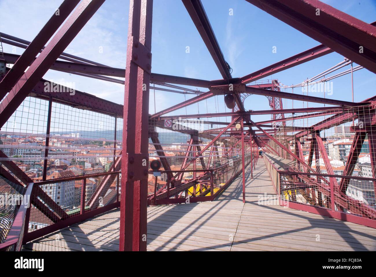 vigas de hierro, puente Stock Photo