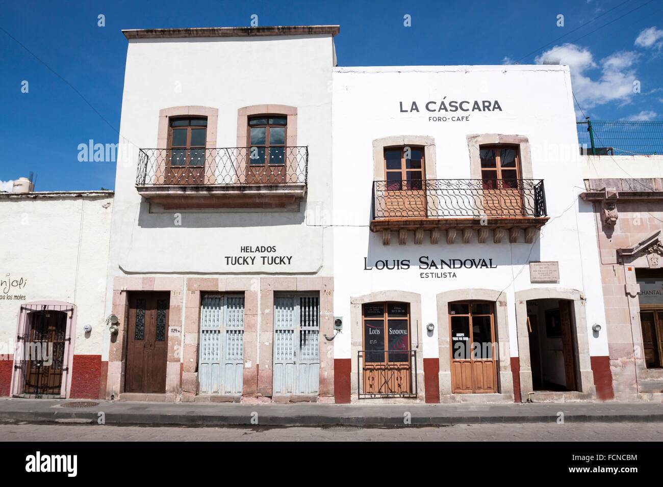 Arquitectura mexicana urbana en el centro de la ciudad. Zacatecas, ZAC