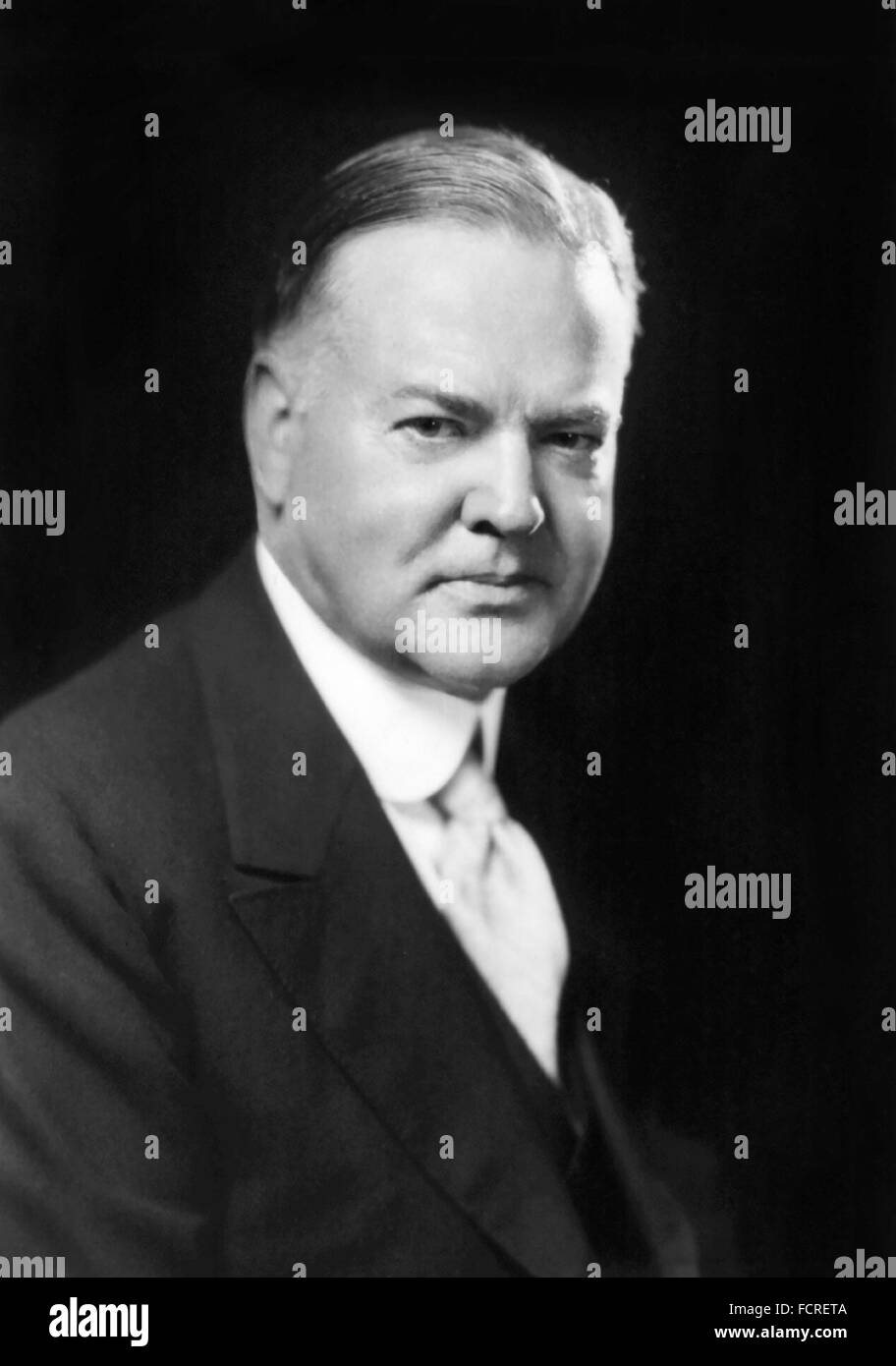 Herbert Hoover. Retrato del 31º Presidente de los Estados Unidos, c.1928 Foto de stock