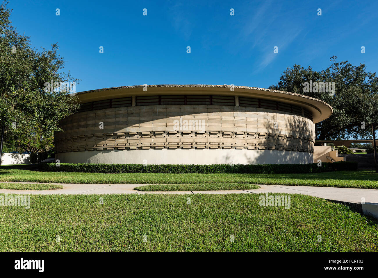 Thad Buckner edificio diseñado por Frank Loyd Wright para Florida Southern College, de Lakeland, Florida, EE.UU. Foto de stock