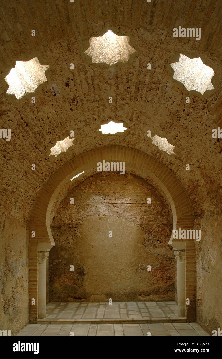 Baños árabes del siglo -11, Jaén, la región de Andalucía, España, Europa Foto de stock