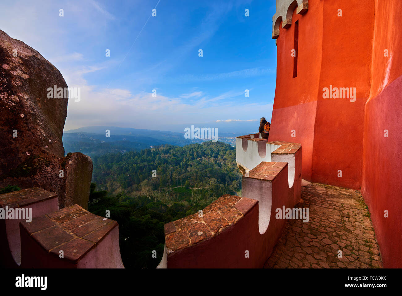 El Palacio Nacional de la pena, en Sintra, Portugal, Europa Foto de stock