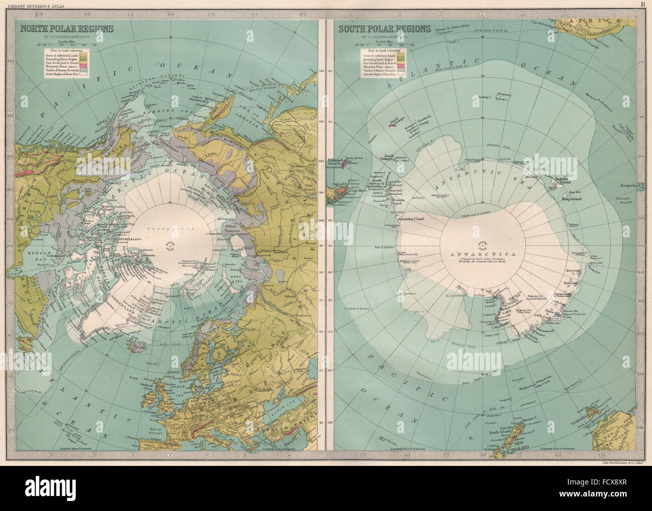 Regiones polares:Polos Norte y Sur.Ártico.exploradores antárticos posiciones, mapa de Fotografía stock - Alamy