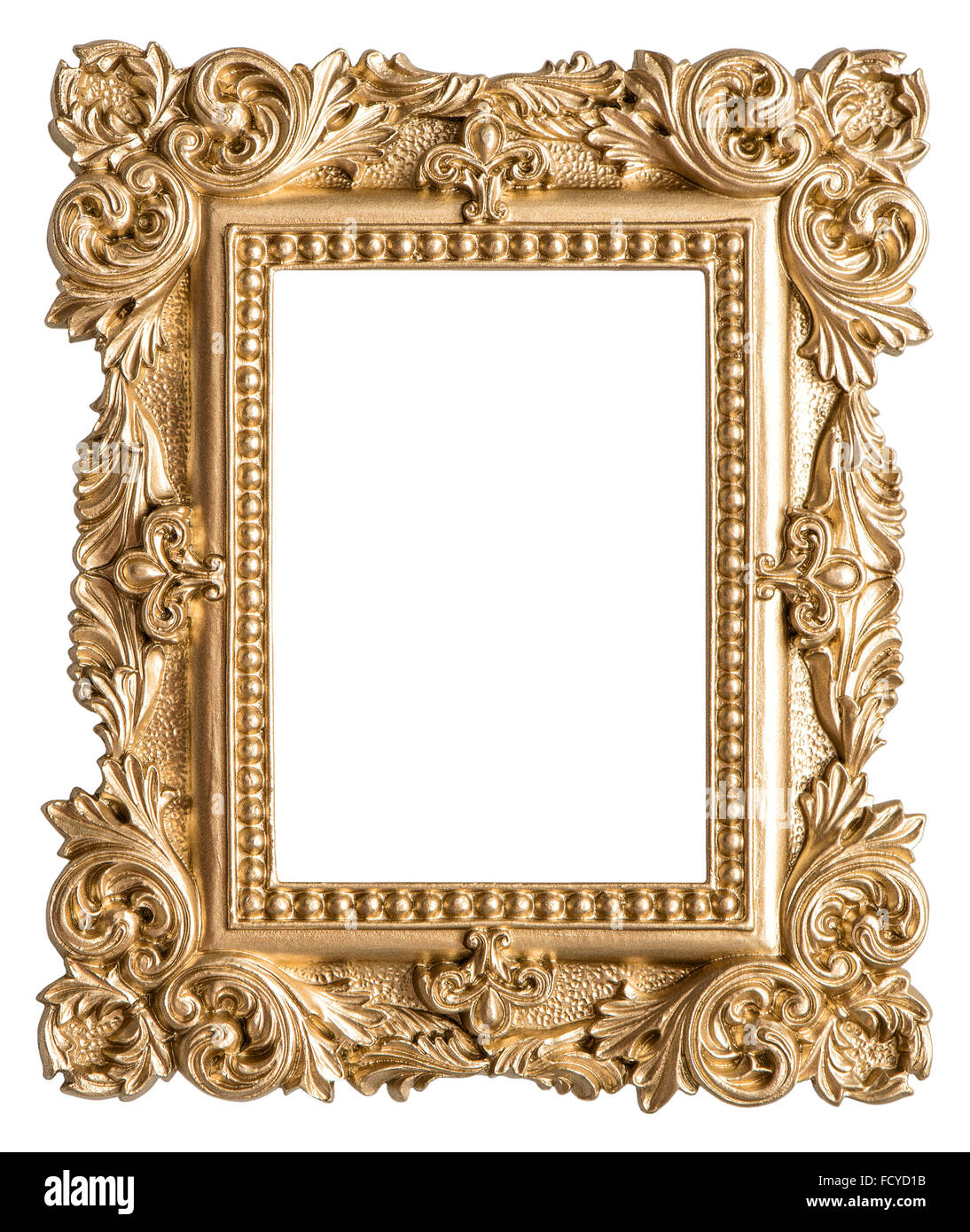 Marco de imagen de oro. Objeto de estilo barroco Vintage Foto de stock