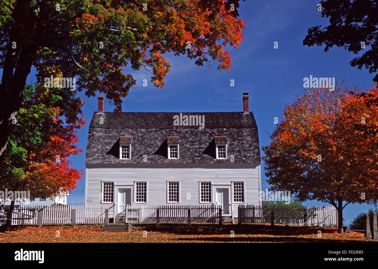 Casa de Reuniones,Canterberry Shaker Village, New Hampshire Foto de stock