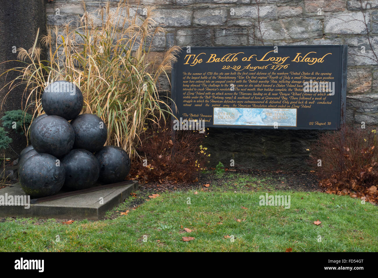 Fort Hamilton batalla de Long Island, Brooklyn NYC Foto de stock