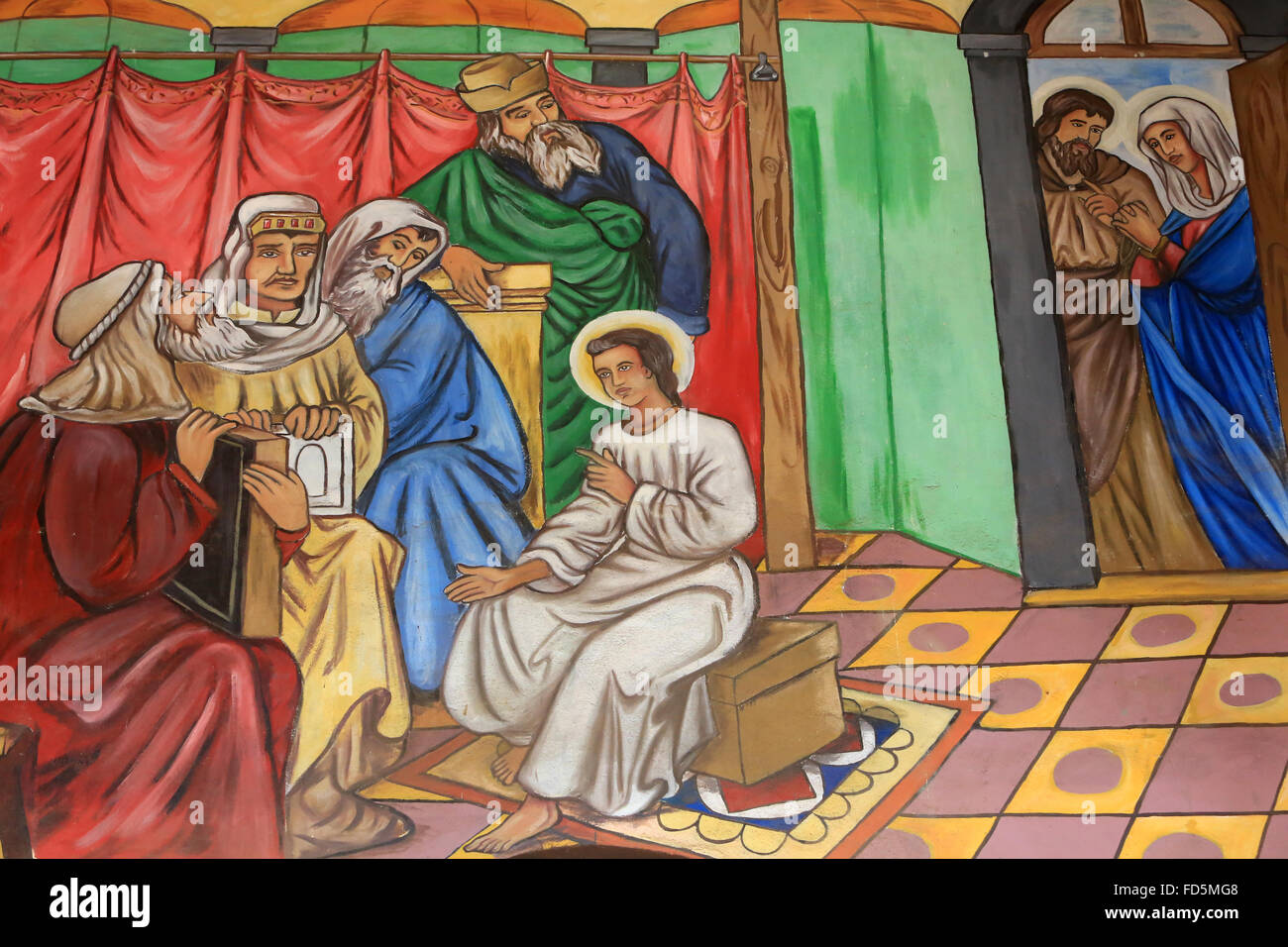 Jesús con los doctores de la ley. La Catedral de San Pedro y san Pablo. Foto de stock