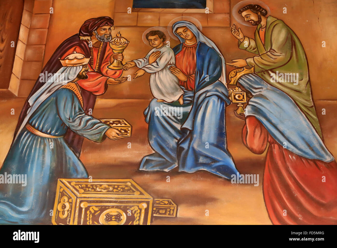 La adoración de los Reyes Magos. La Catedral de San Pedro y san Pablo. Foto de stock