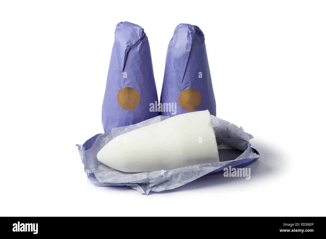 Conos de azúcar tradicional marroquí en papel azul Fotografía de stock